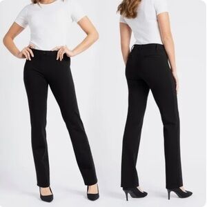 Betabrand W0076-BK Black Straight Leg Classic Dress Yoga Pants Medium